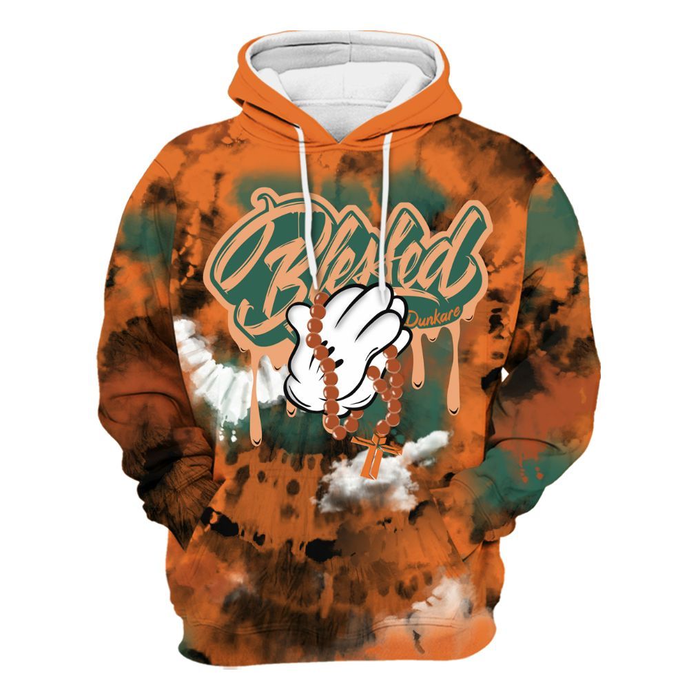 Hoodie To Match Dunk Low Ceramic - God Blessed Tie Dye All Over Print
