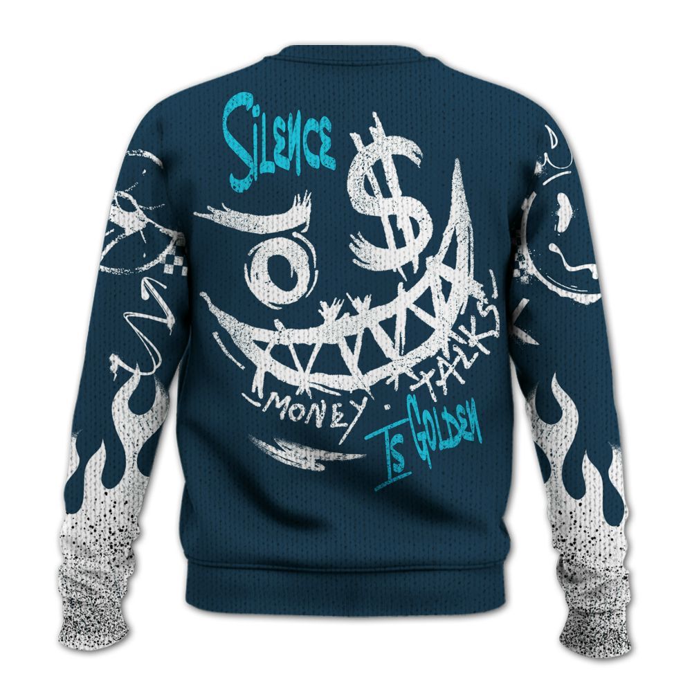 Knitted Sweater To Match Air Navy Baltic Blue - Mouth Burning Street Style