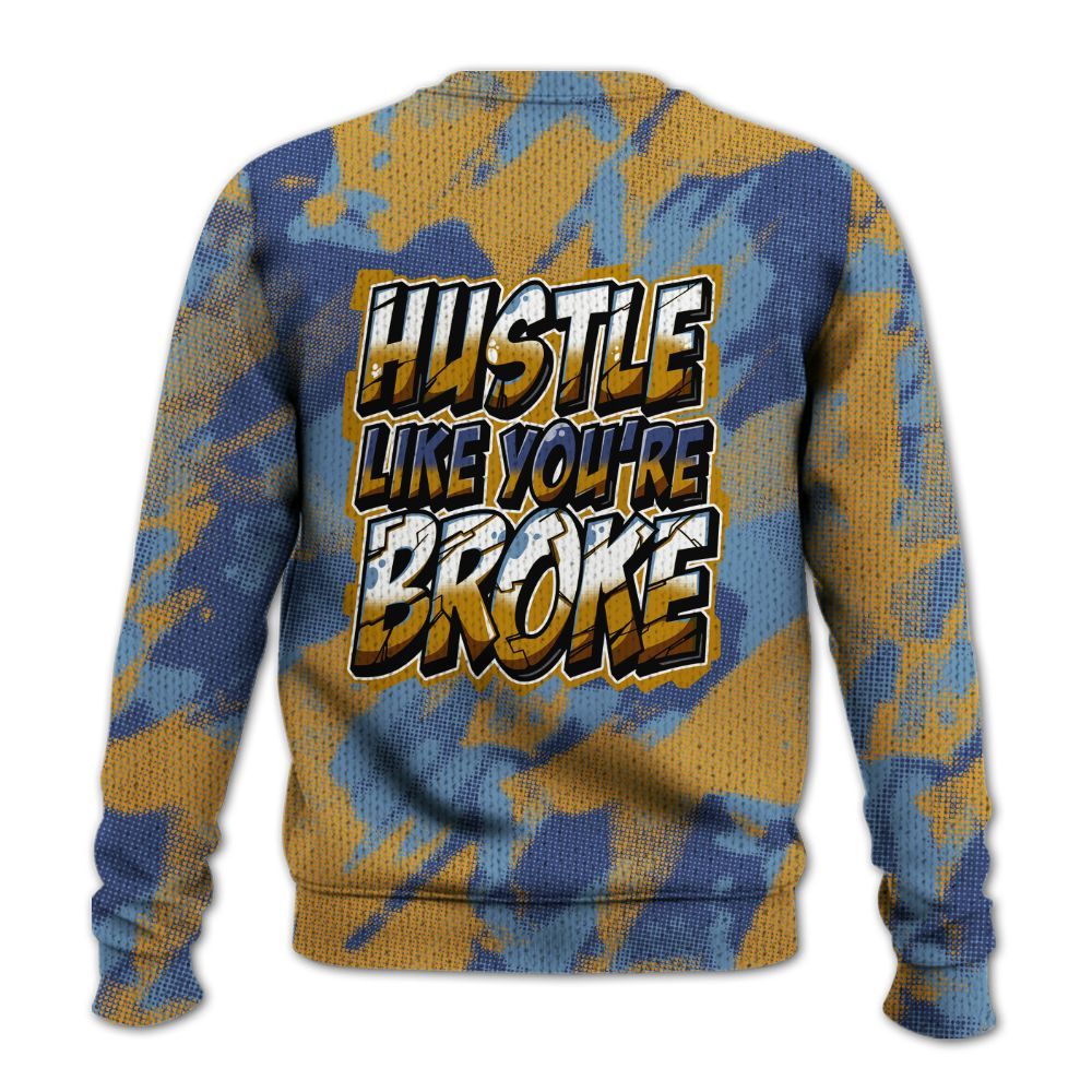 Knitted Sweater To Match High OG First In Flight 1s - Hustles Like Broke Abstract