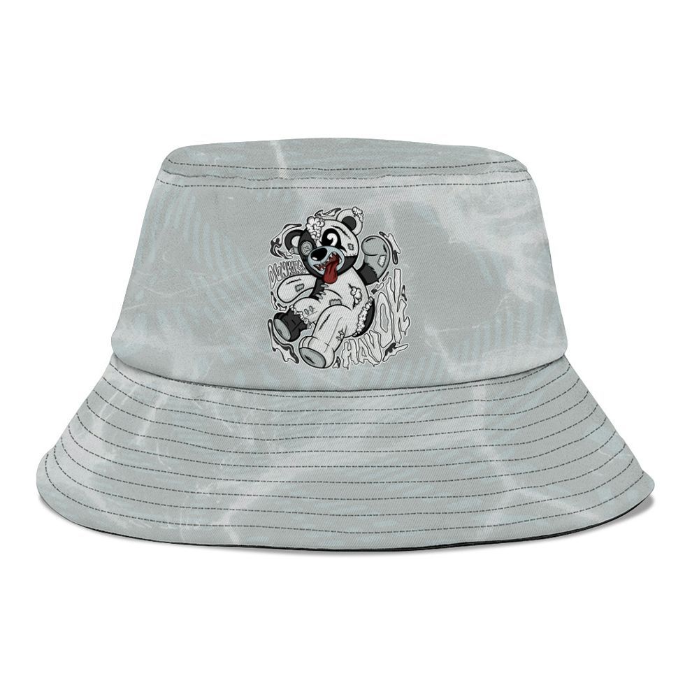 Bucket Hat To Match Black Wolf Grey 12s - Havok Bear Graphic