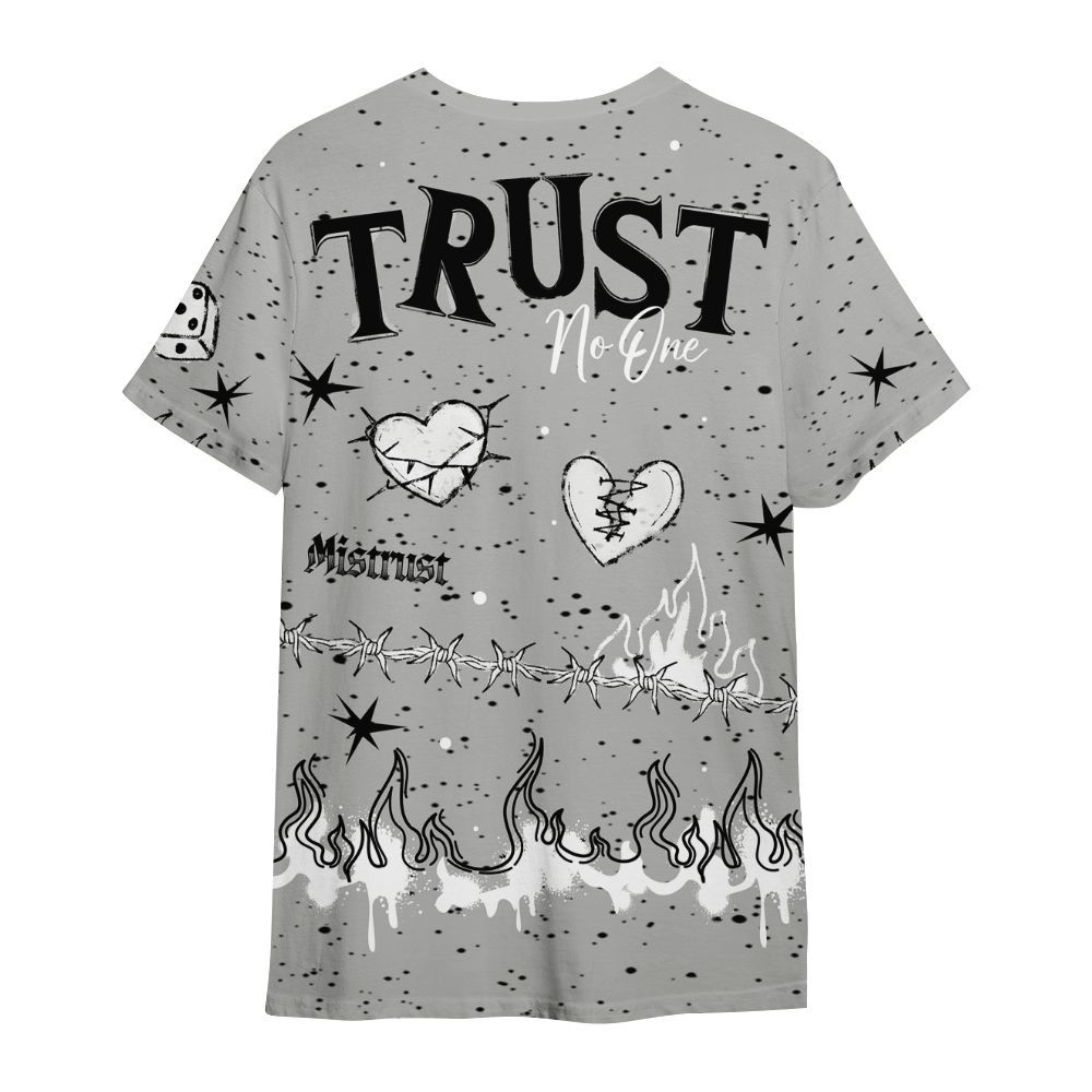 Shirt To Match Retro White Oreo 4s - Trust No One Snake-Bite Doodle Crayon All Over Print