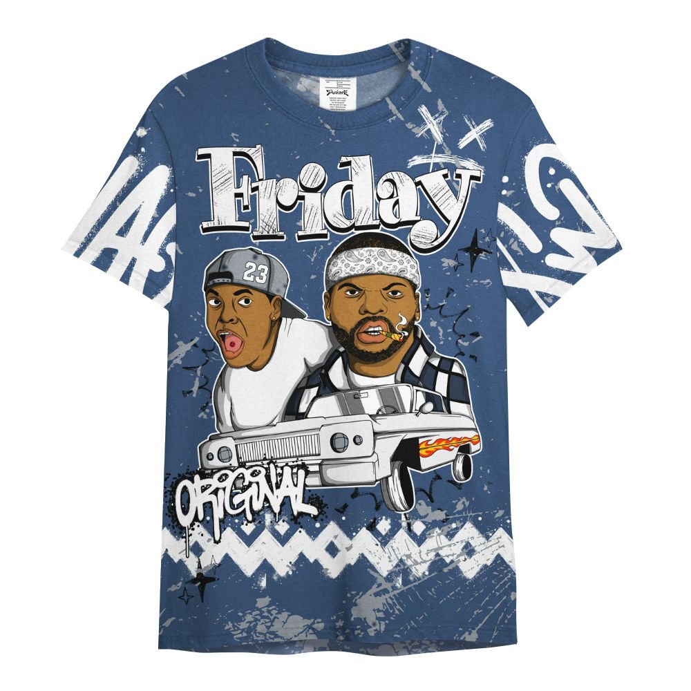 Shirt To Match Midnight Navy 4s - Friday Sneaker Crayon All Over Print