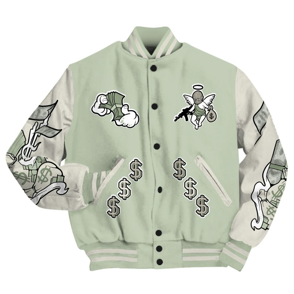 Varsity Jacket To Match Seafoam Sail 4s Varsity - Ones Move In Silence Graphic All Over Print