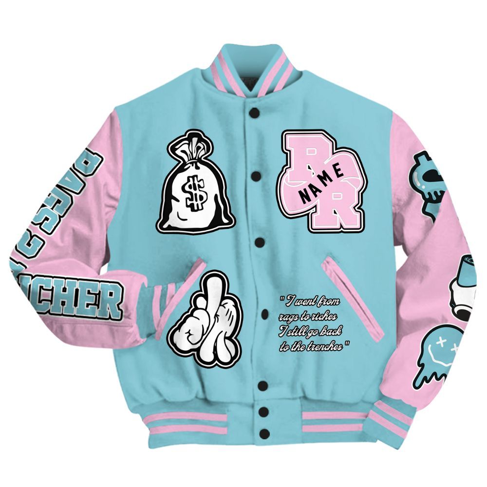 Varsity Jacket To Match SB Dunk Low Visty - Rag 2 Rich Graphic Custom Name All Over Print