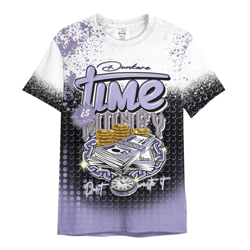 Shirt To Match Low Pure Violet 11s - Halftone Time Is Money All Over Print
