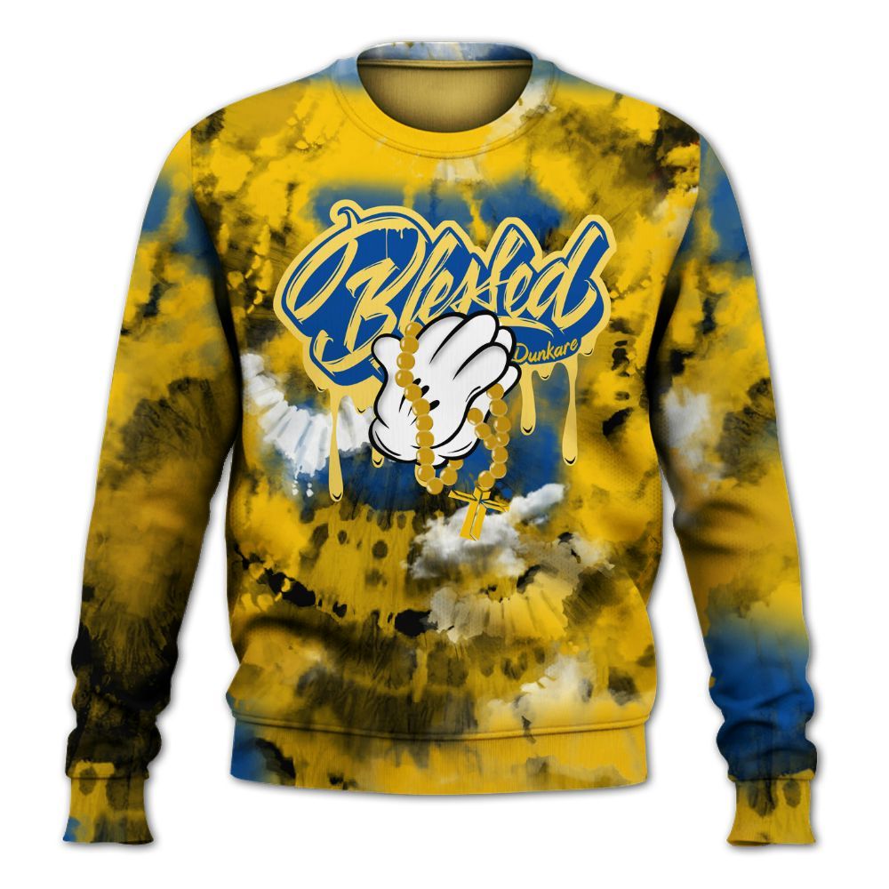 Sweatshirt To Match High Laney 1s - God Blessed Tie Dye All Over Print