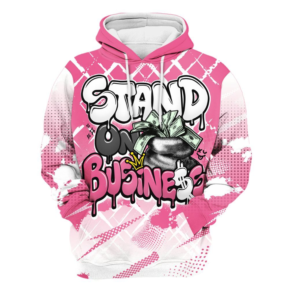 Hoodie To Match Air Max SNDR Hyper Pink - Halftone Stand Business Dripping All Over Print