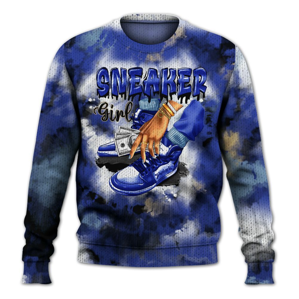 Knitted Sweater To Match Air 180 Concord - SNEAKER Girl Money Drip Tie Dye