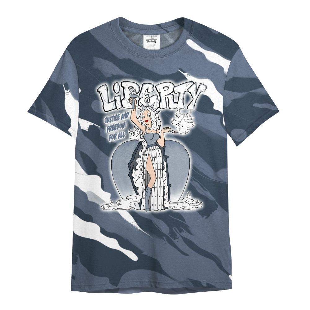 Shirt To Match Low Diffused Blue 11s - Midwest Cartoon Colored All Over Print