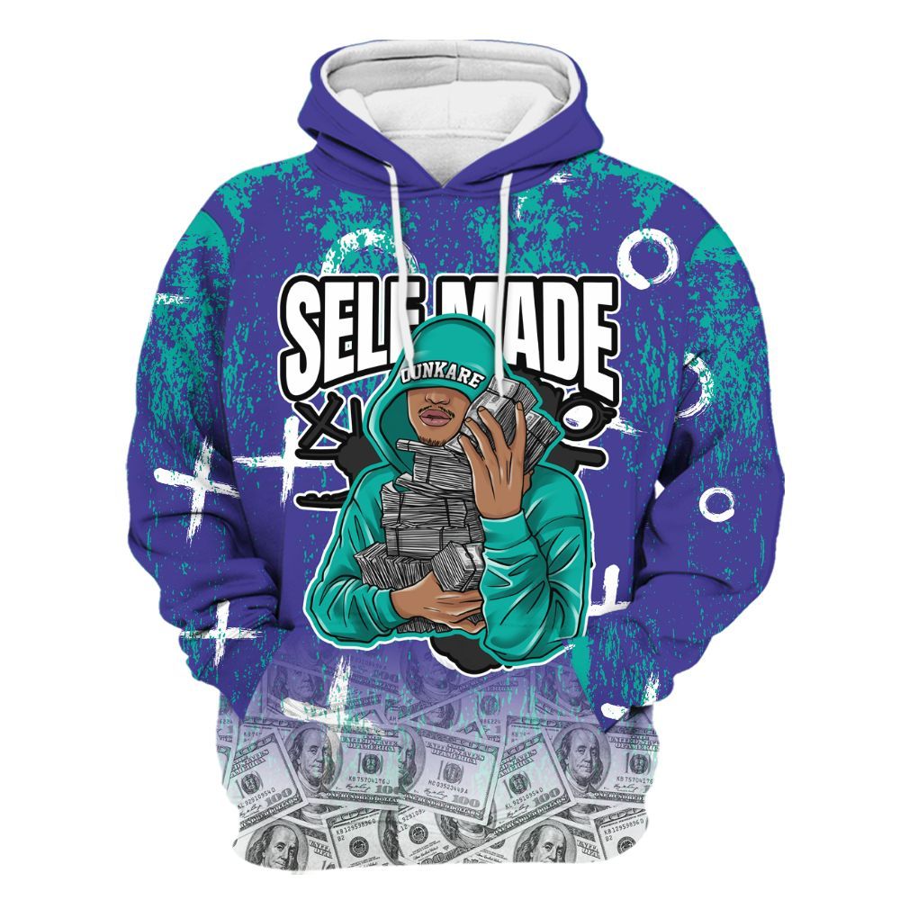 Hoodie To Match Retro Grape 5s - Selfmade Unique Grunge All Over Print