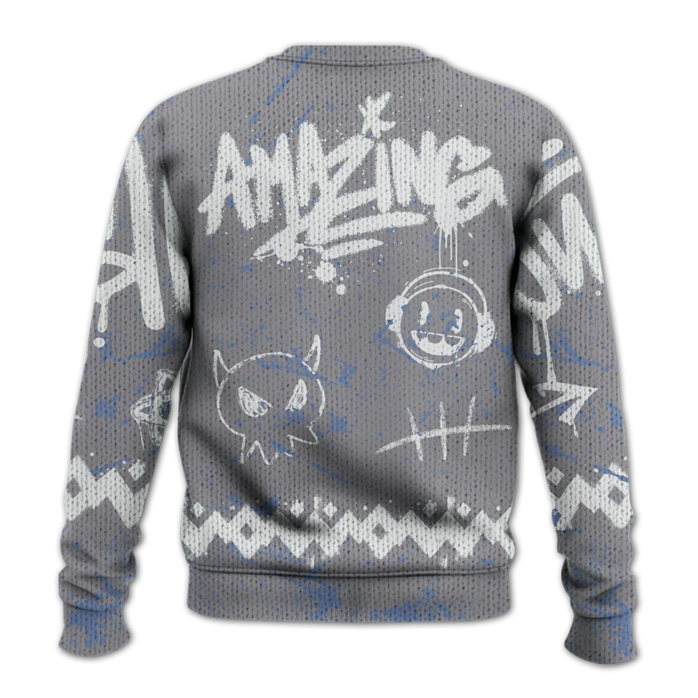 Knitted Sweater To Match Low Cement Grey 11s - Friday Sneaker Crayon