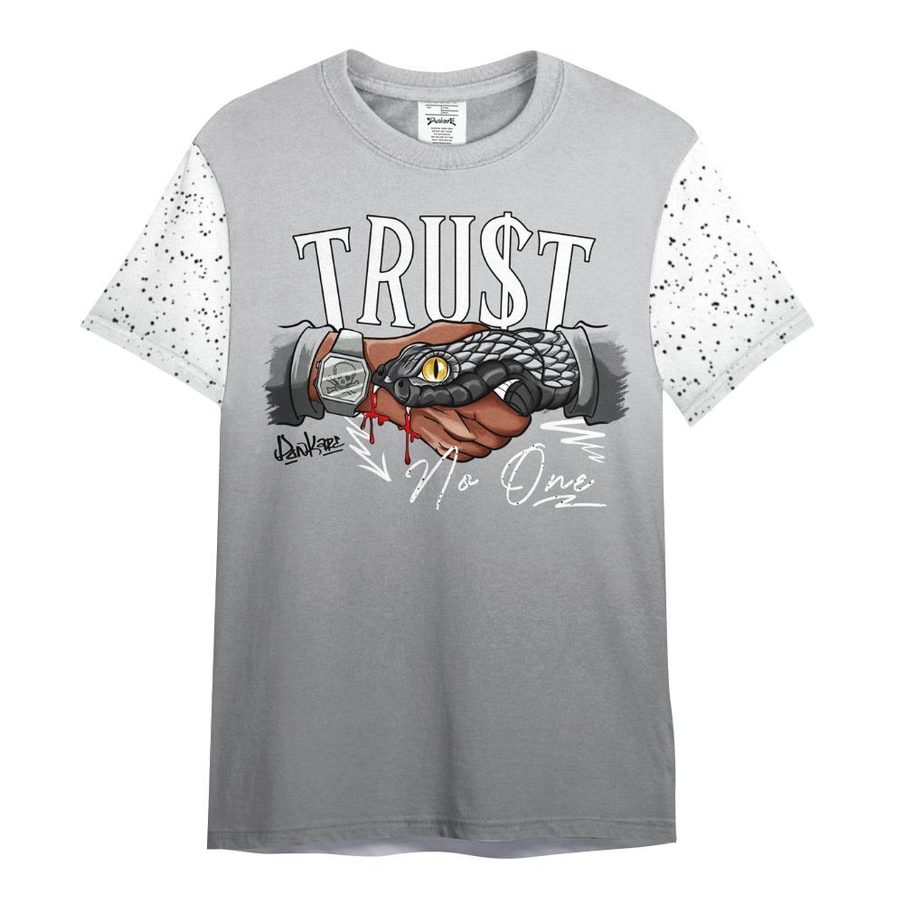 Shirt To Match Retro Wolf Grey 5s - Snake Trust No One Drip All Over Print
