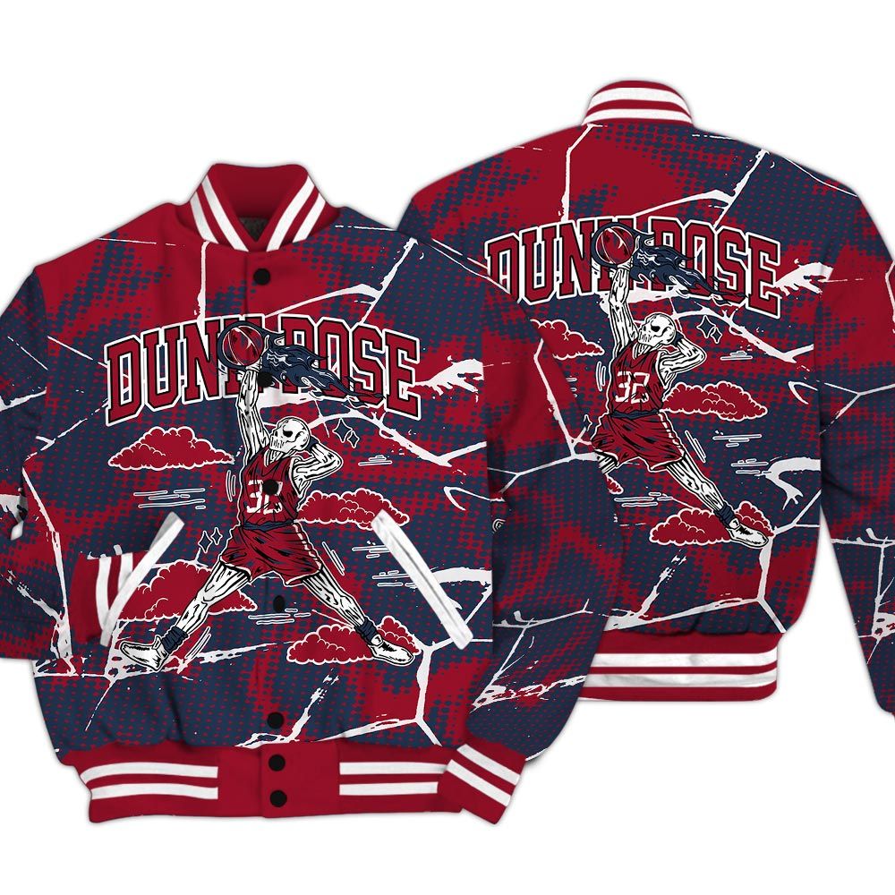 Varsity Jacket To Match Navy Blue 2024 6s - Pose Skeleton Crack Varsity Jacket Unisex