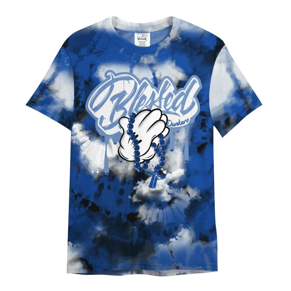 Shirt To Match Low Game Royal 1s - God Blessed Tie Dye All Over Print