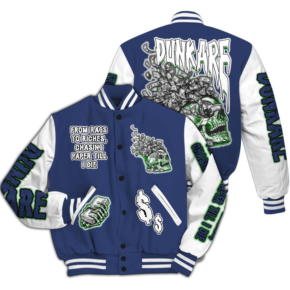 Varsity Jacket To Match Midnight Navy 13s - From Rags To Riches All Over Print
