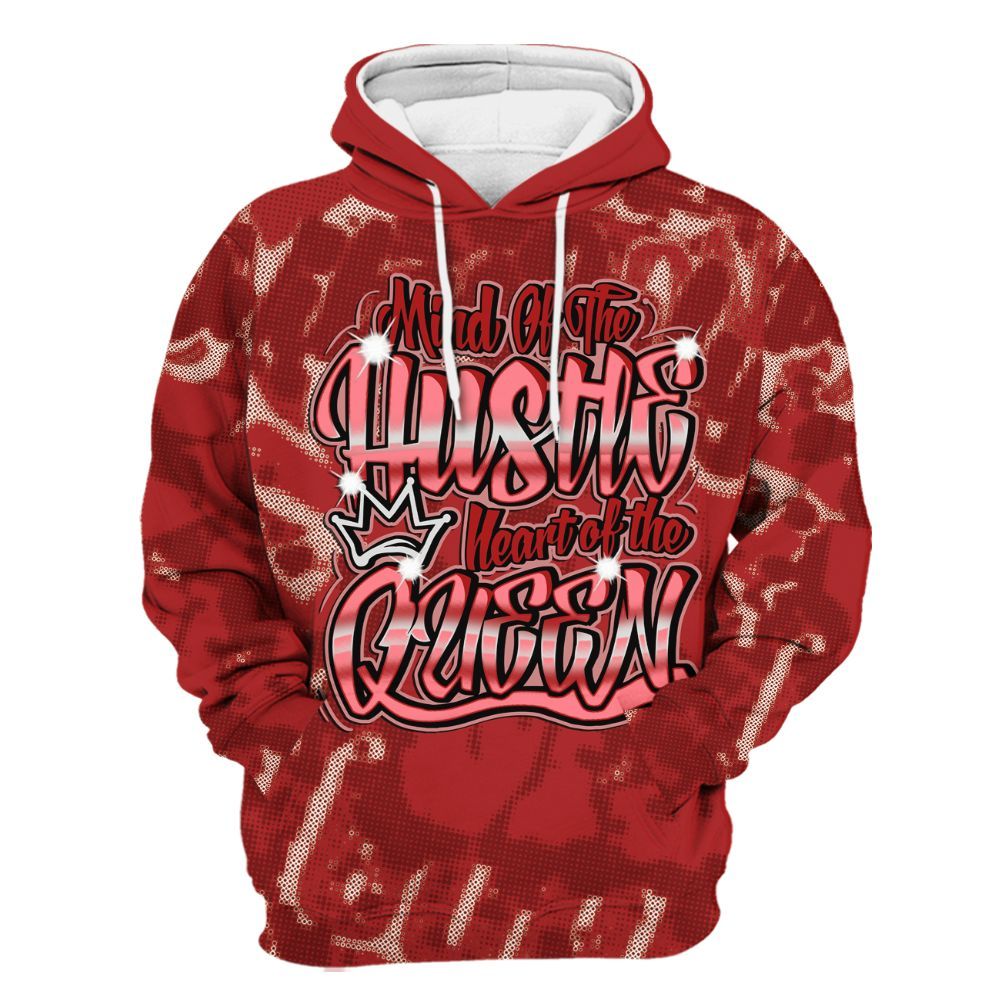 Hoodie To Match Red Taxi 12s - Hustles Heart Queens Street All Over Print