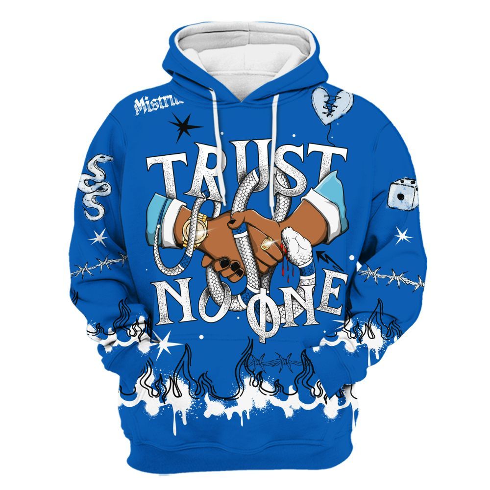 Hoodie To Match Dunk Low Argon - Trust No One Snake-Bite Doodle Crayon All Over Print