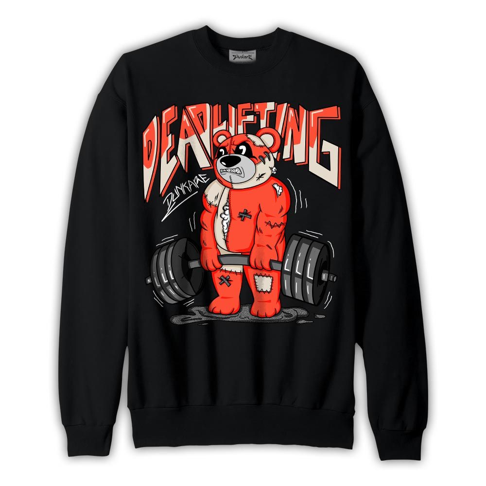 Sweatshirt To match Georgia Peach 3s Sweatshirt - Deadlifting Bear Graphic