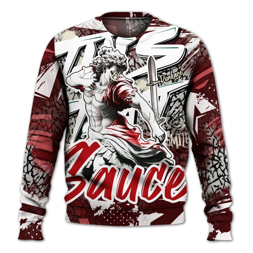 Sweatshirt To Match Cement Grey 3s - This That Sauce Retro All Over Print