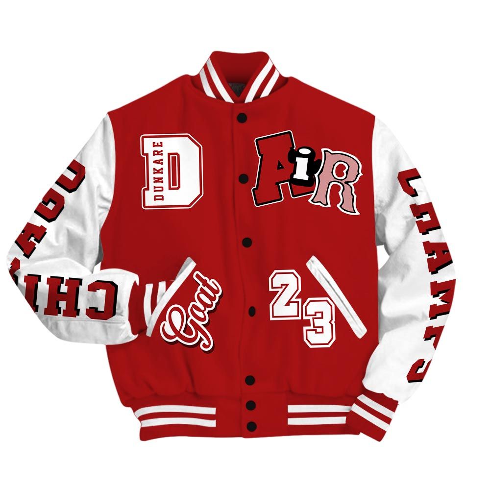 Varsity Jacket To Match Red Taxi 12s Shirt - AIR Number 23 GOAT Baseball Varsity Jacket Unisex Outfit