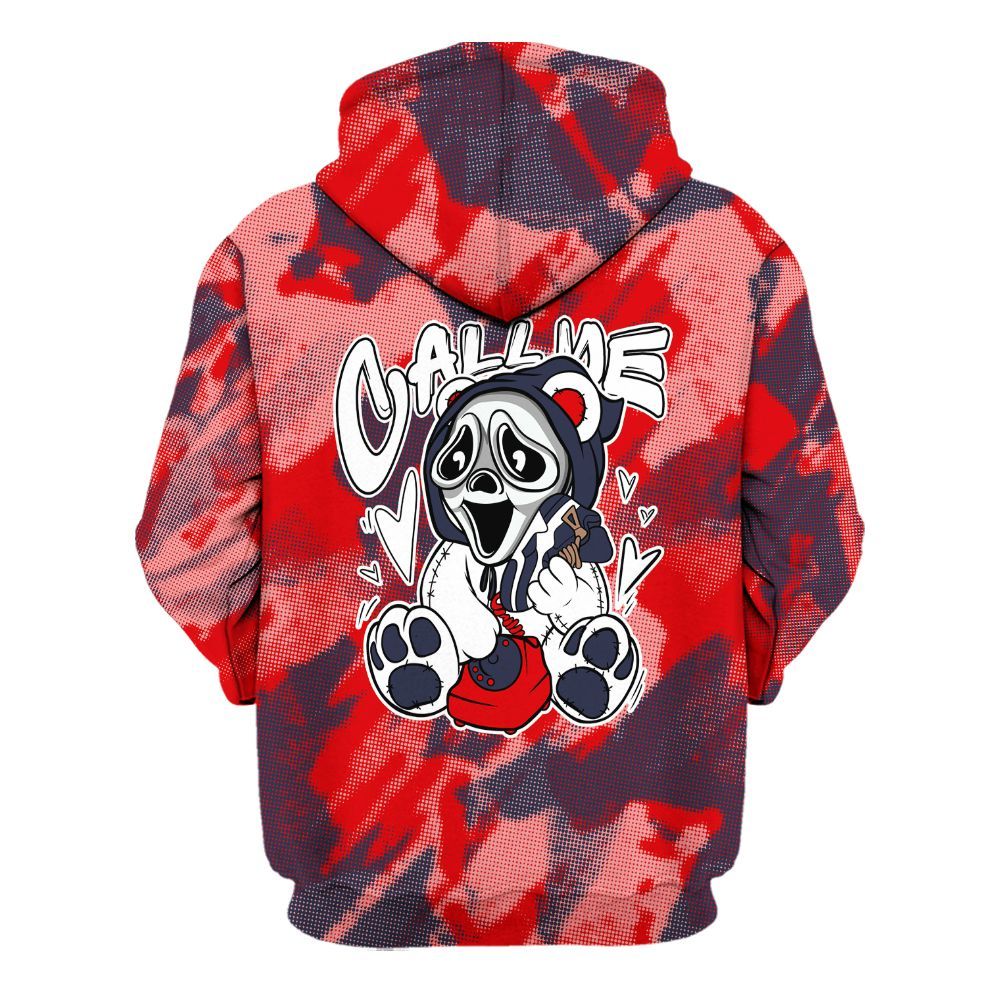 Hoodie To Match Low OG Howard University 1s - Call Me Bear Abstract Halftone All Over Print