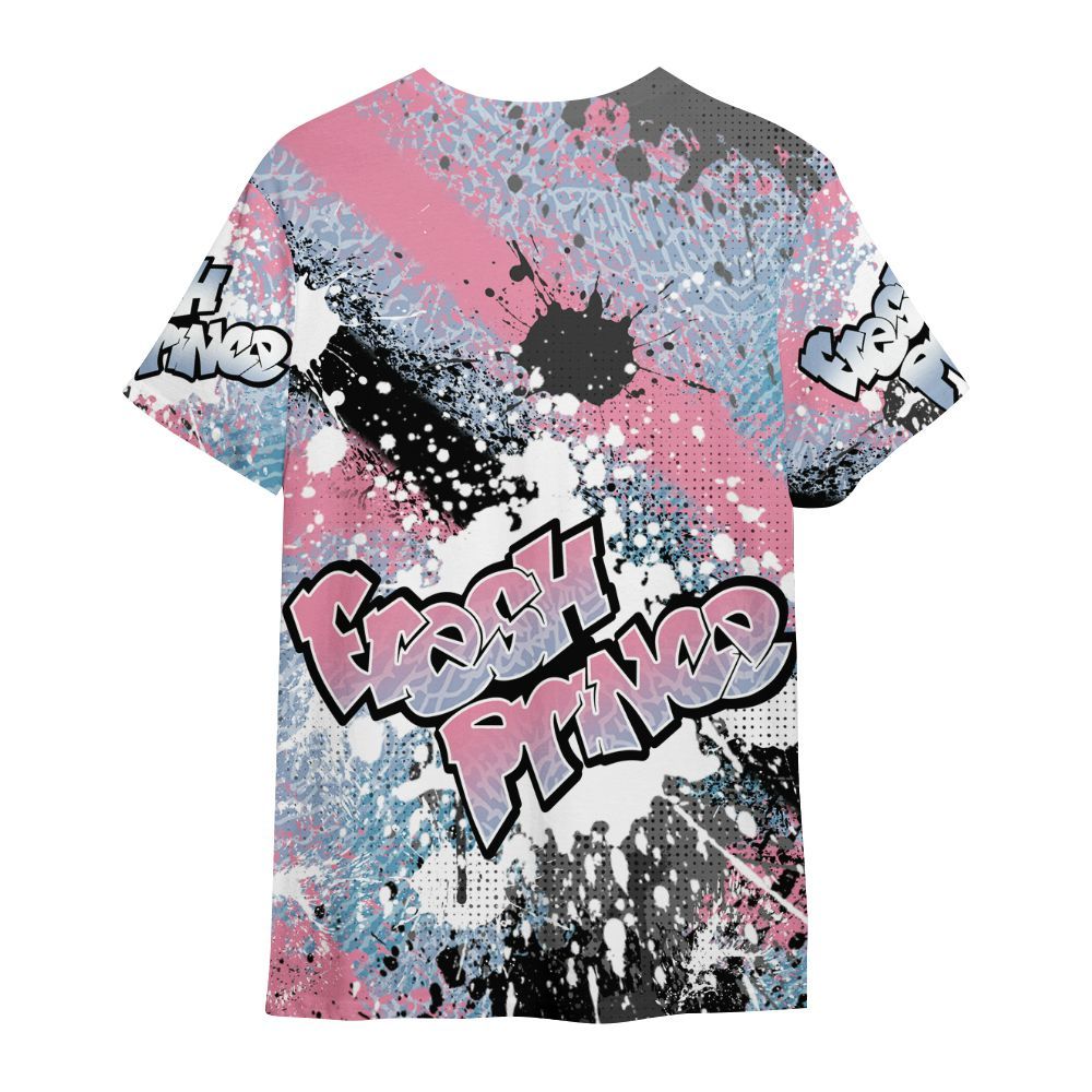 Shirt To Match Denim Pink Glow 3s - Fresh Sneaker Lick All Over Print
