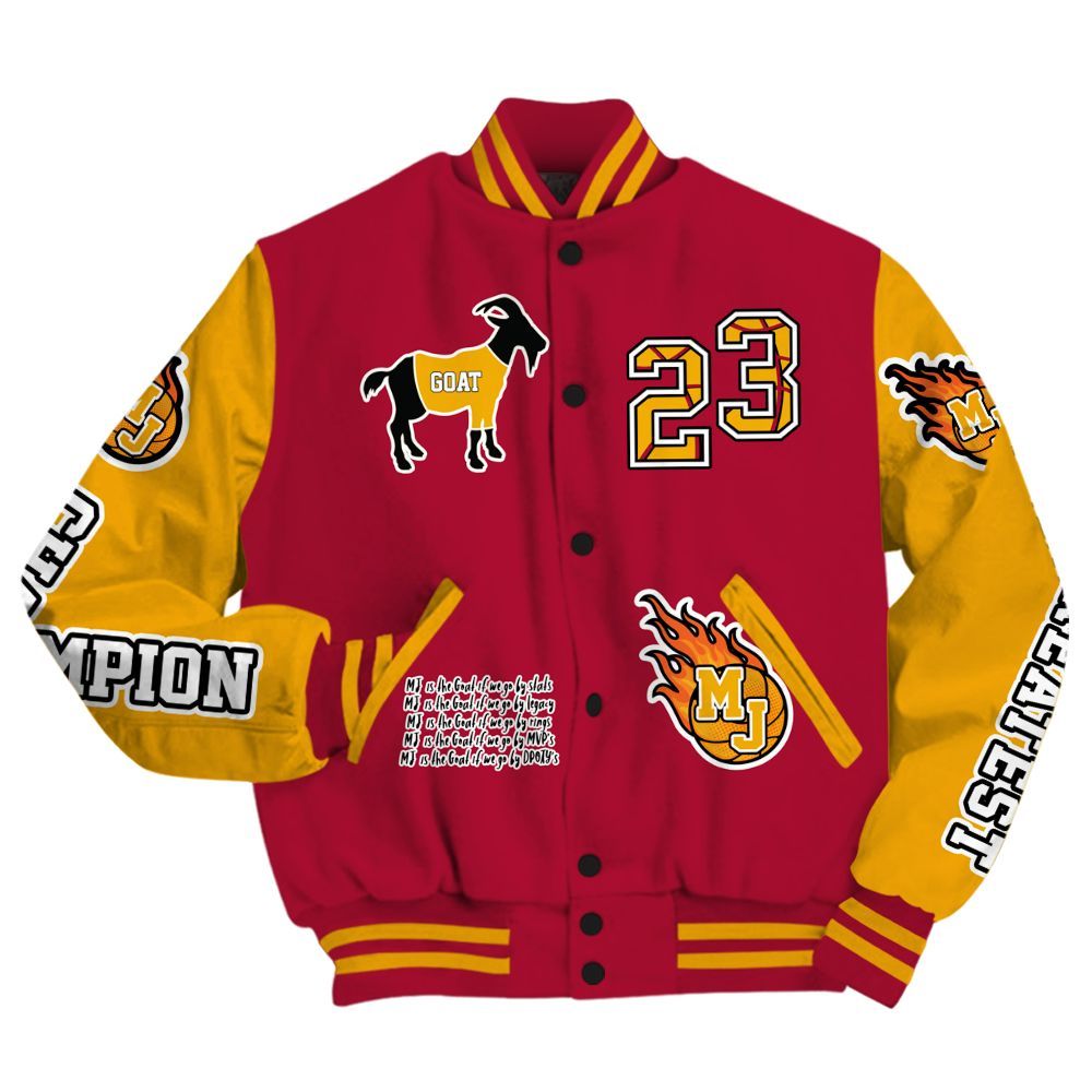 Varsity Jacket To Match Cardinal 7s - 23 G.0.A.T Jump Up Basketball All Over Print