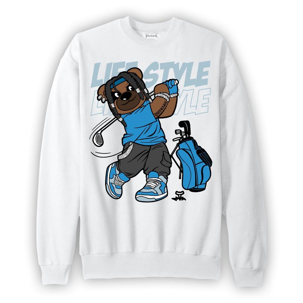 Sweatshirt To match Powder Blue 9s Sweatshirt - Way Of Living Bear Graphic