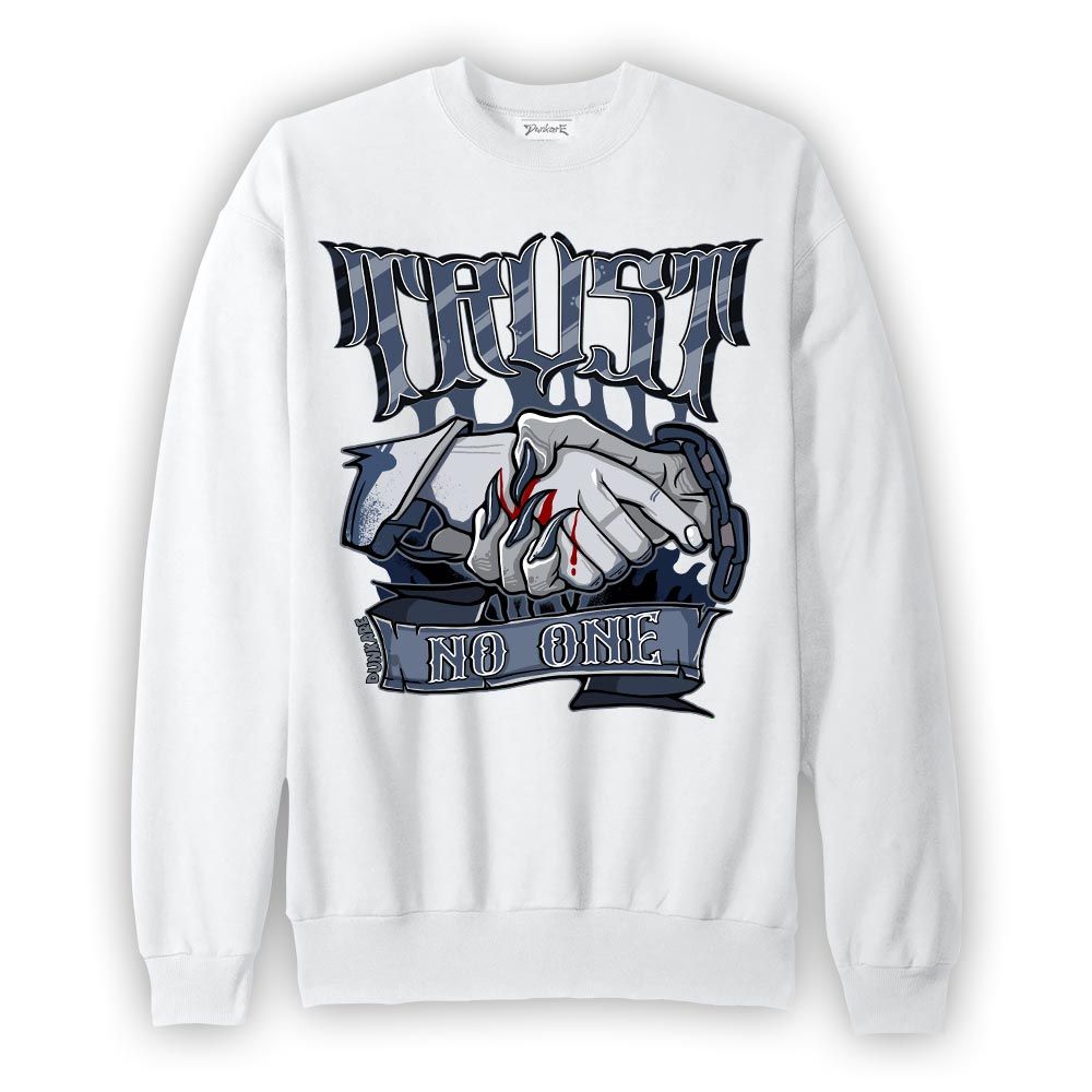 Sweatshirt To match Low Diffused Blue 11s Sweatshirt - Trust No One Graphic Graphic