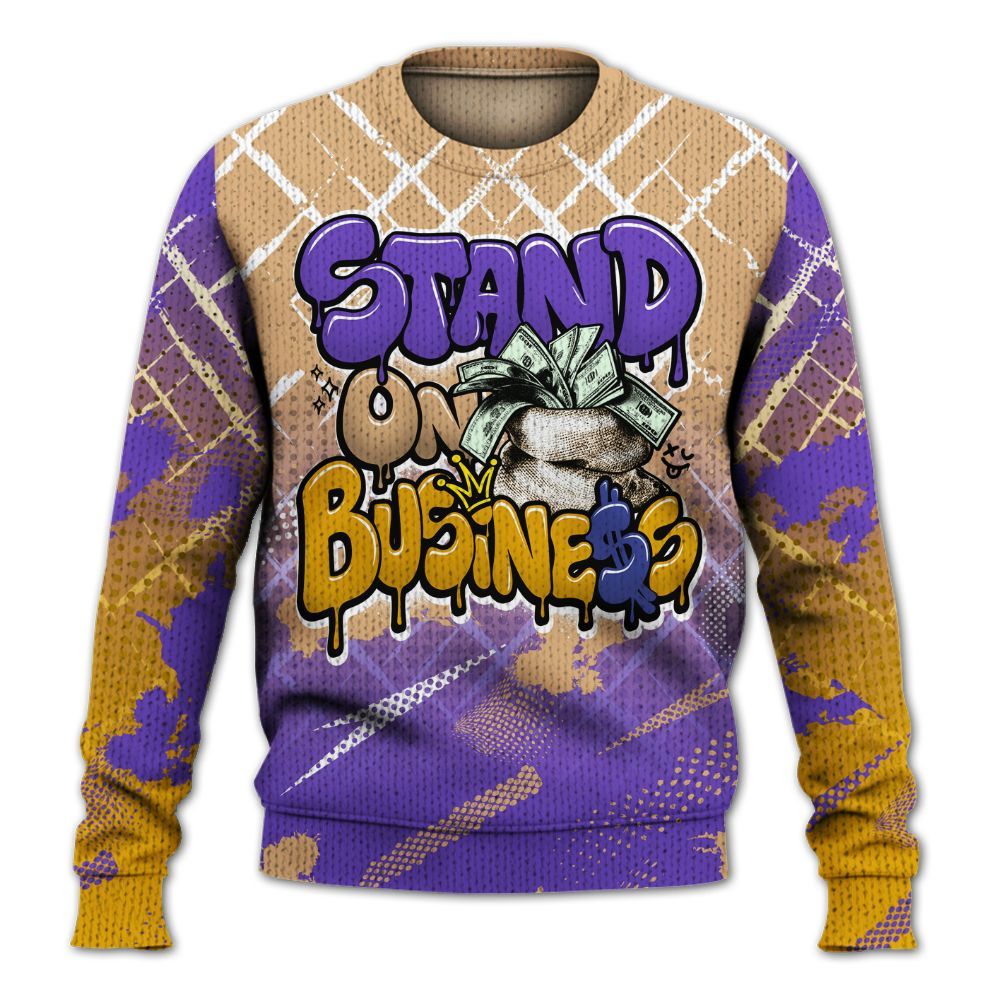 Knitted Sweater To Match SE Afrobeats 7s - Halftone Stand Business Dripping