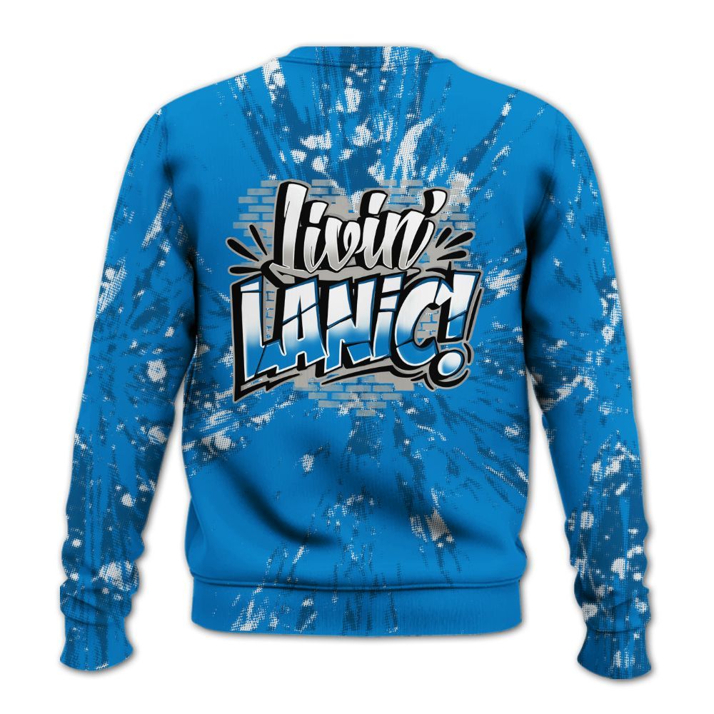 Sweatshirt To Match Industrial Blue 4s - Living Large Graphic Luxury All Over Print