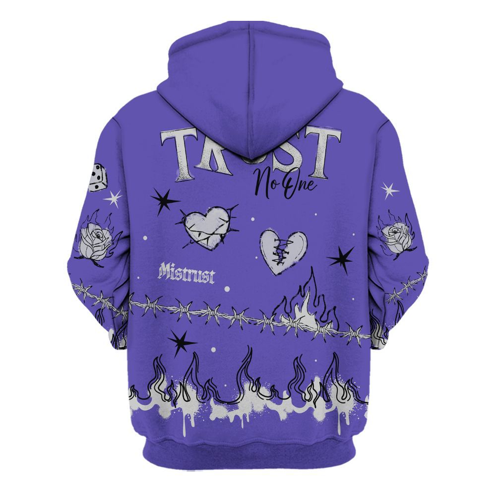 Hoodie To Match Retro Concord 5s - Trust No One Snake-Bite Doodle Crayon All Over Print