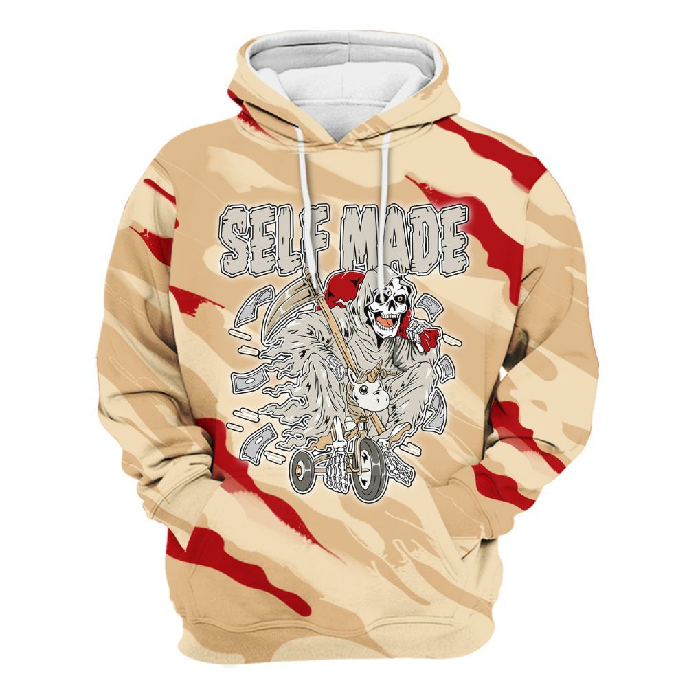 Hoodie To Match Dunk Low Strawberry Waffle - Self Make Skeleton Colored All Over Print