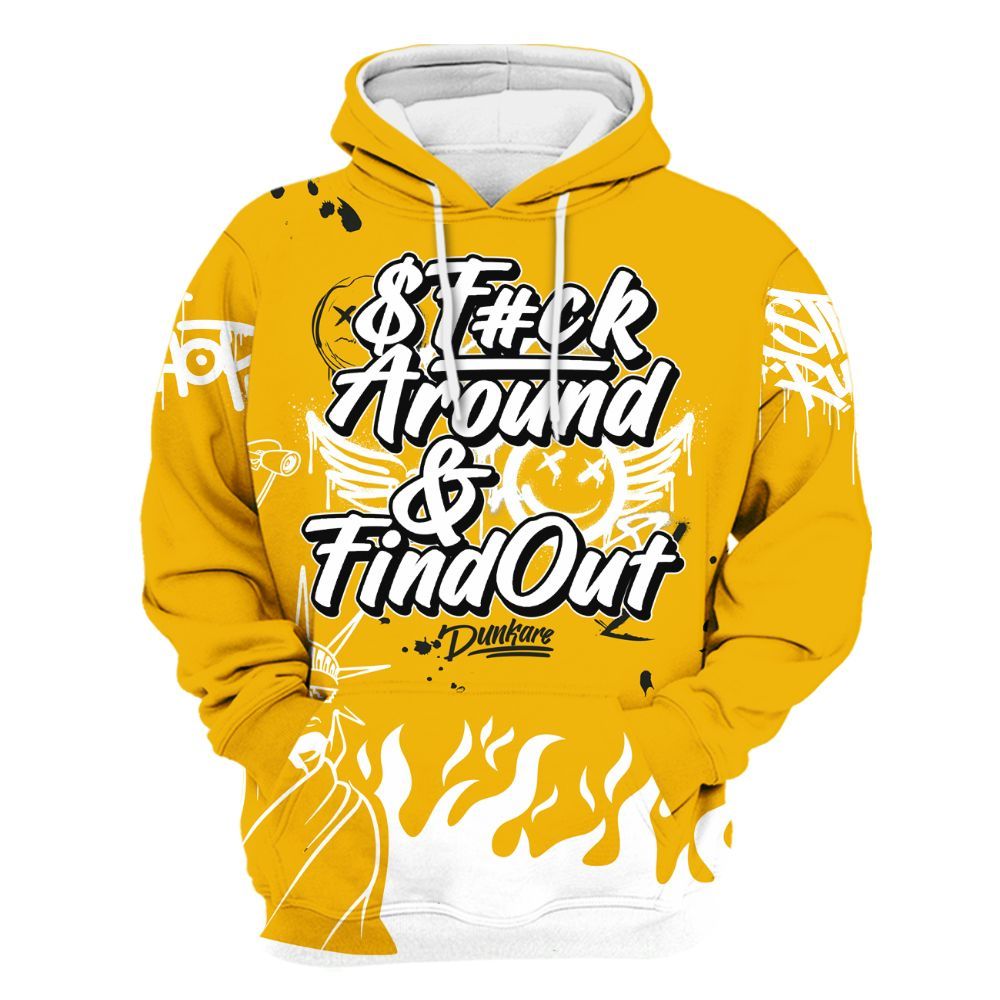 Hoodie To Match Del Sol 13s - Graphic Fck Around Find Out All Over Print