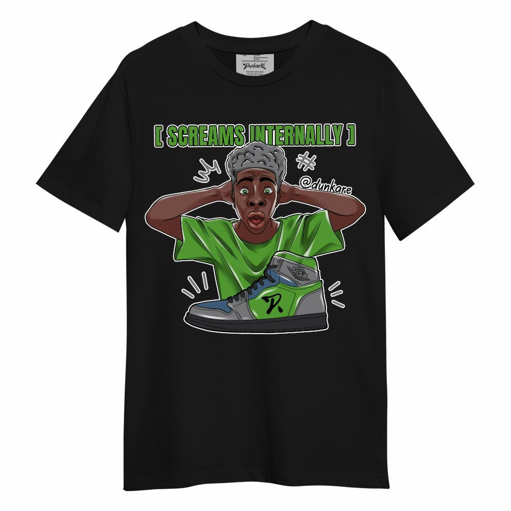 Shirt To Match Retro Green Bean 5s - Scream Internally Unisex Shirt