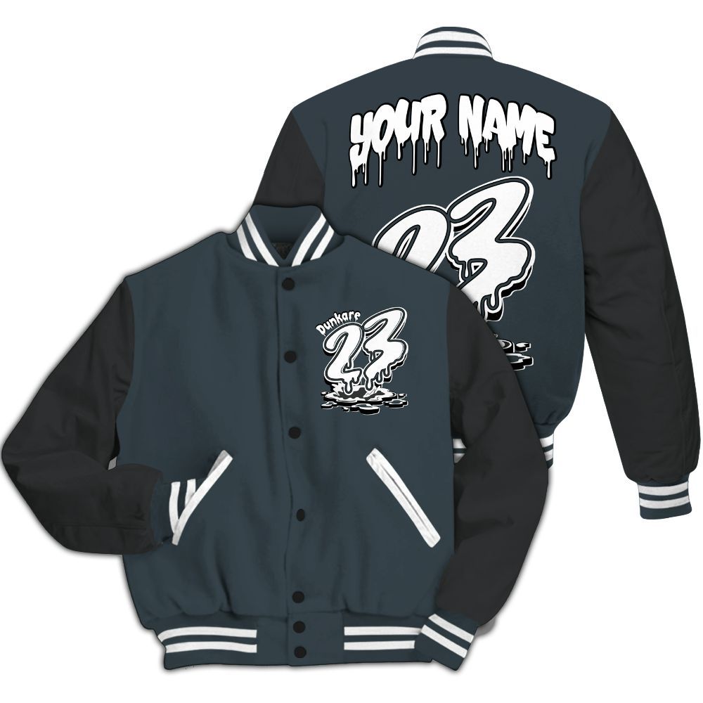 Varsity Jacket To Match Air Max Sunder Gore Tex Black - Custom Name 23 Drip All Over Print