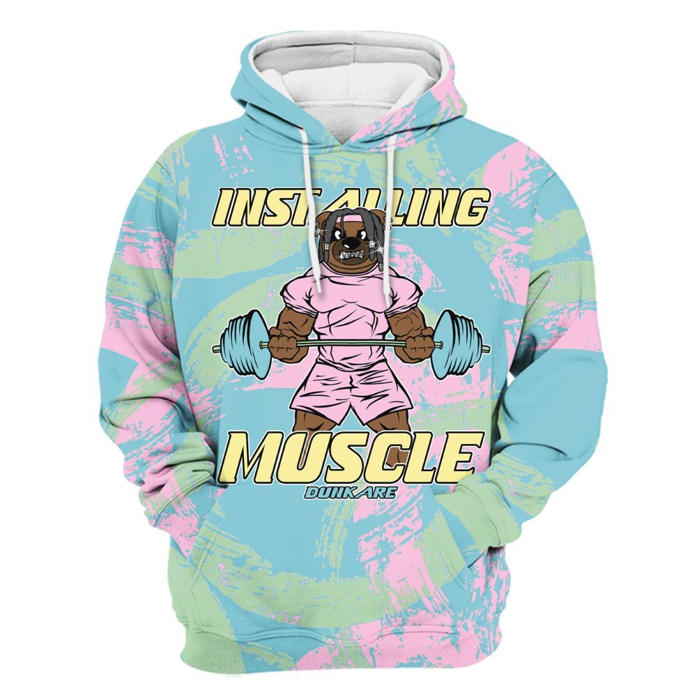 Hoodie To Match SB Dunk Low Visty - Installing Muscle Bear Circle Slpash All Over Print