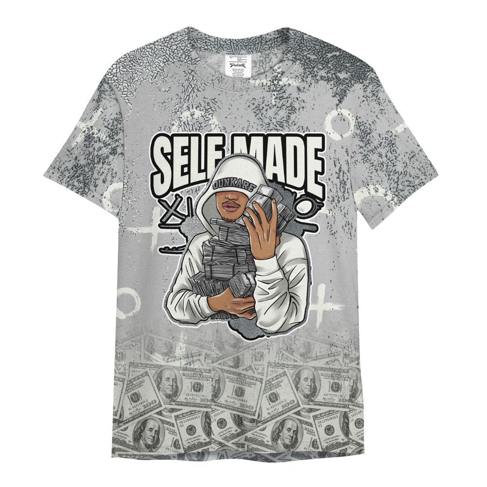 Shirt To Match Cement Grey Silver 3s - Selfmade Unique Grunge All Over Print