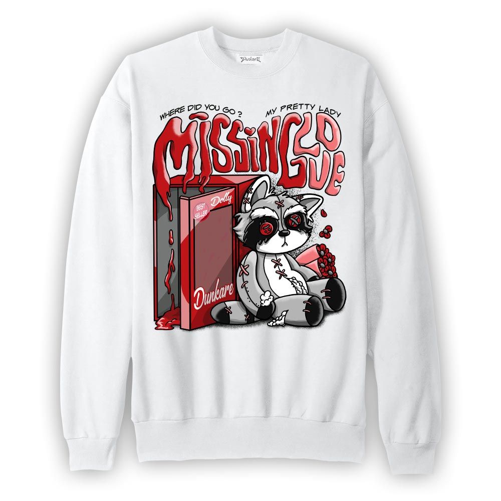 Sweatshirt To match Sweatshirt Missing Love Raccoon, Bred Reimagined 4s, To Match Sneaker Bred Reimagined 4s DNY