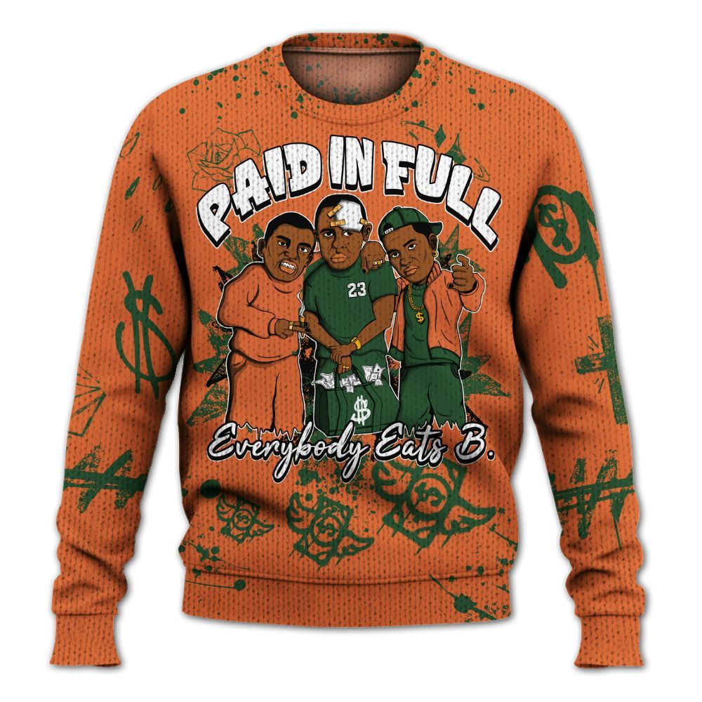 Knitted Sweater To Match Low Miami 5s - Everybody Paid In Full Crayon