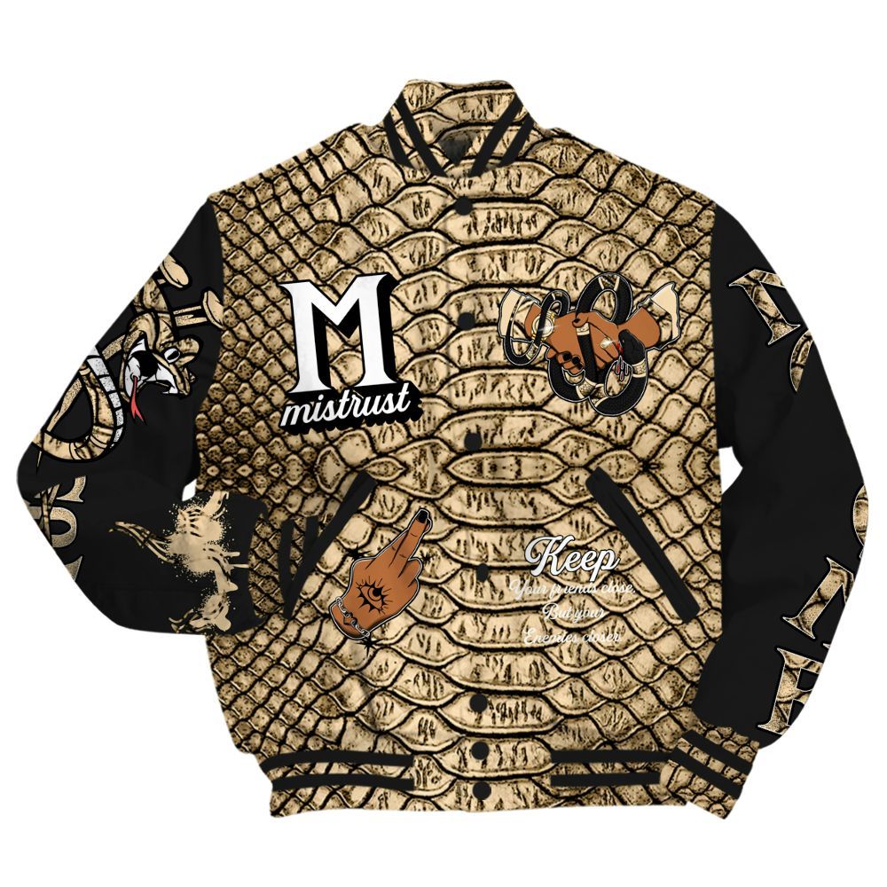 Varsity Jacket To Match Kobe 9 EM Mambacita Shirt, Trust No One Snake-Bite Street Style All Over Print