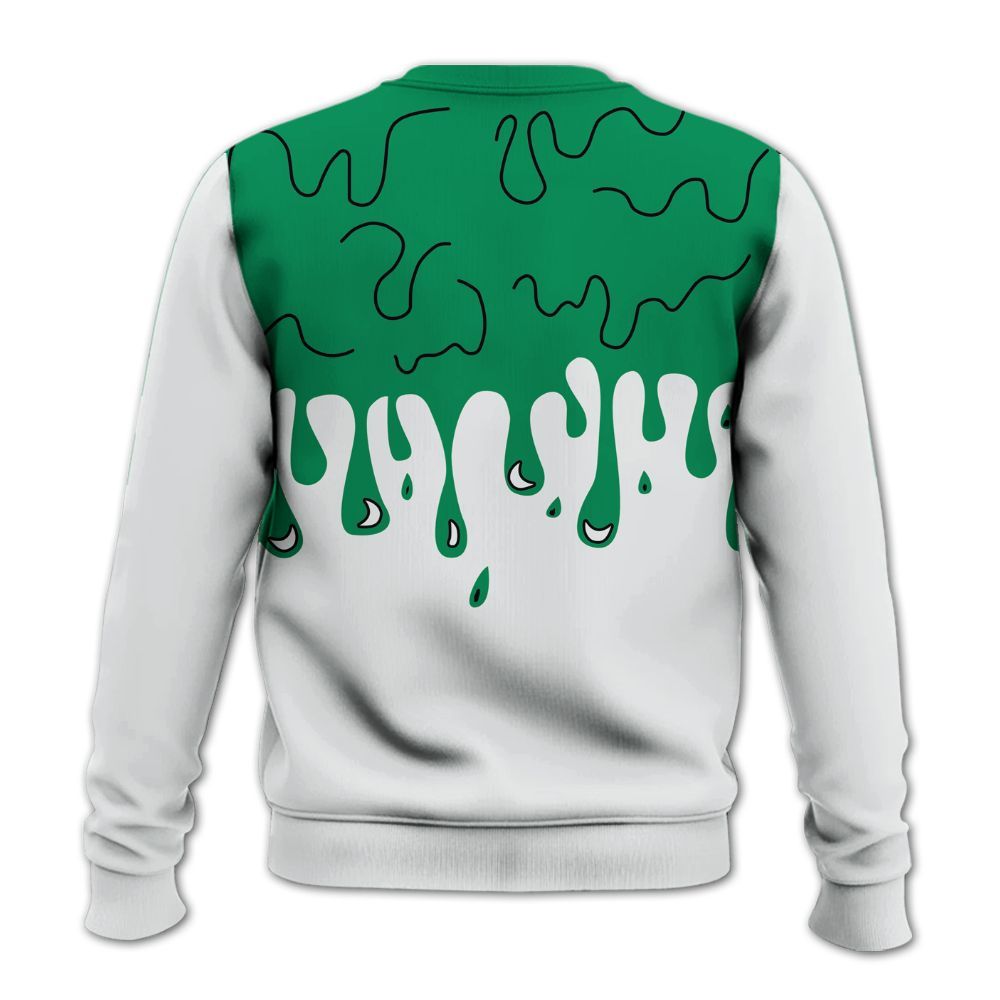 Sweatshirt To Match Mid Lucky Green 1s - Snake Trust No One Drip All Over Print