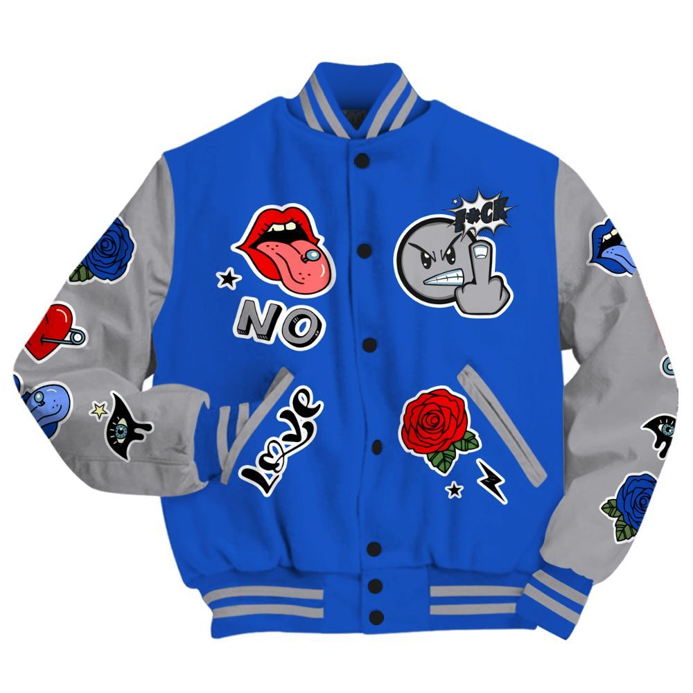Varsity Jacket To Match Retro Stealth 5s - FK Around Find Out All Over Print