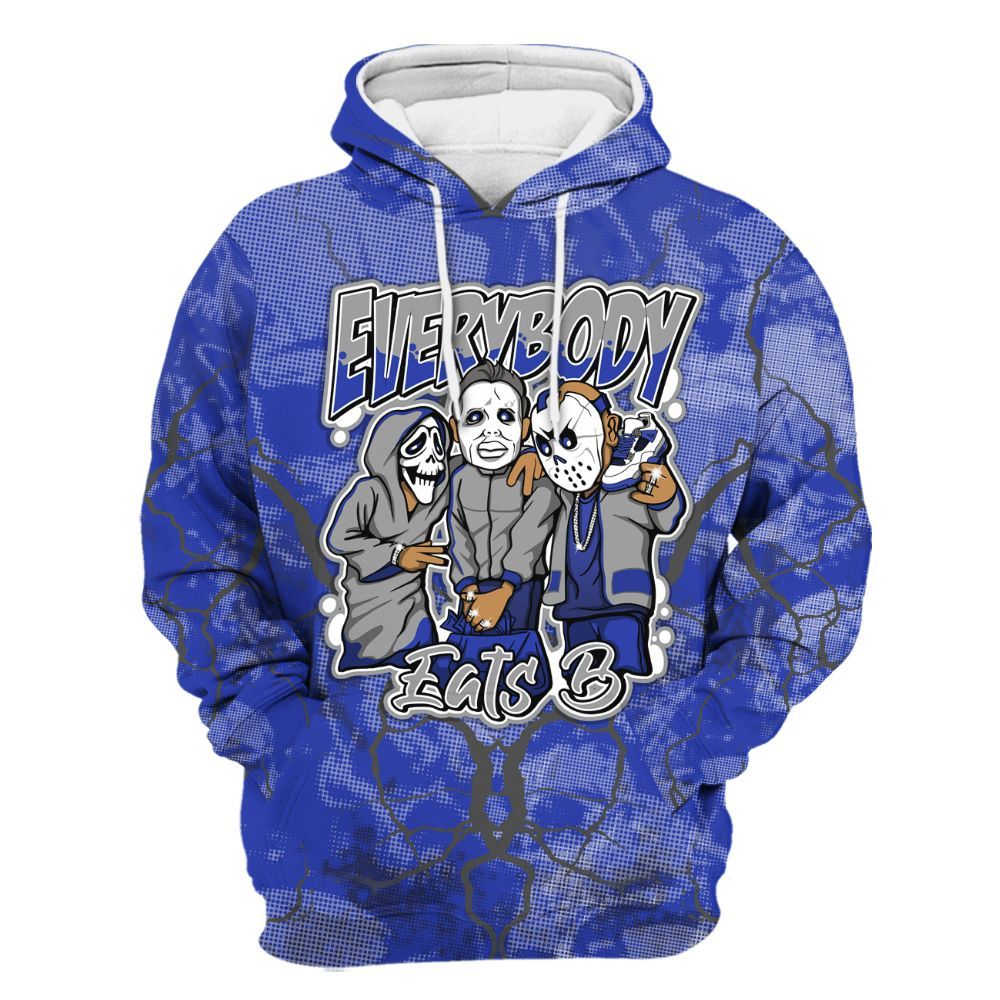 Hoodie To Match Air Max Plus Black Racer Blue - Everybody Eatin B Graphic Halloween All Over Print