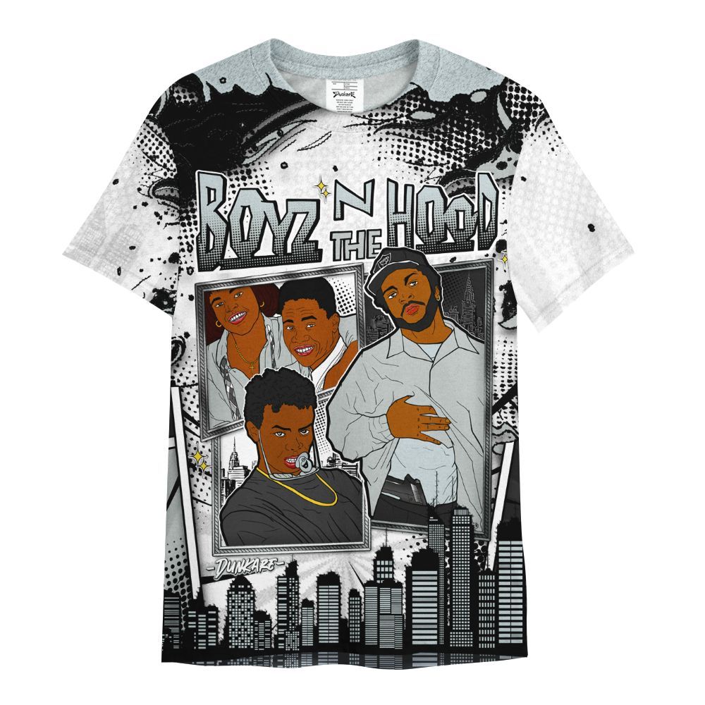 Shirt To Match Black Wolf Grey 12s - Movie BoyzZ The Hood All Over Print