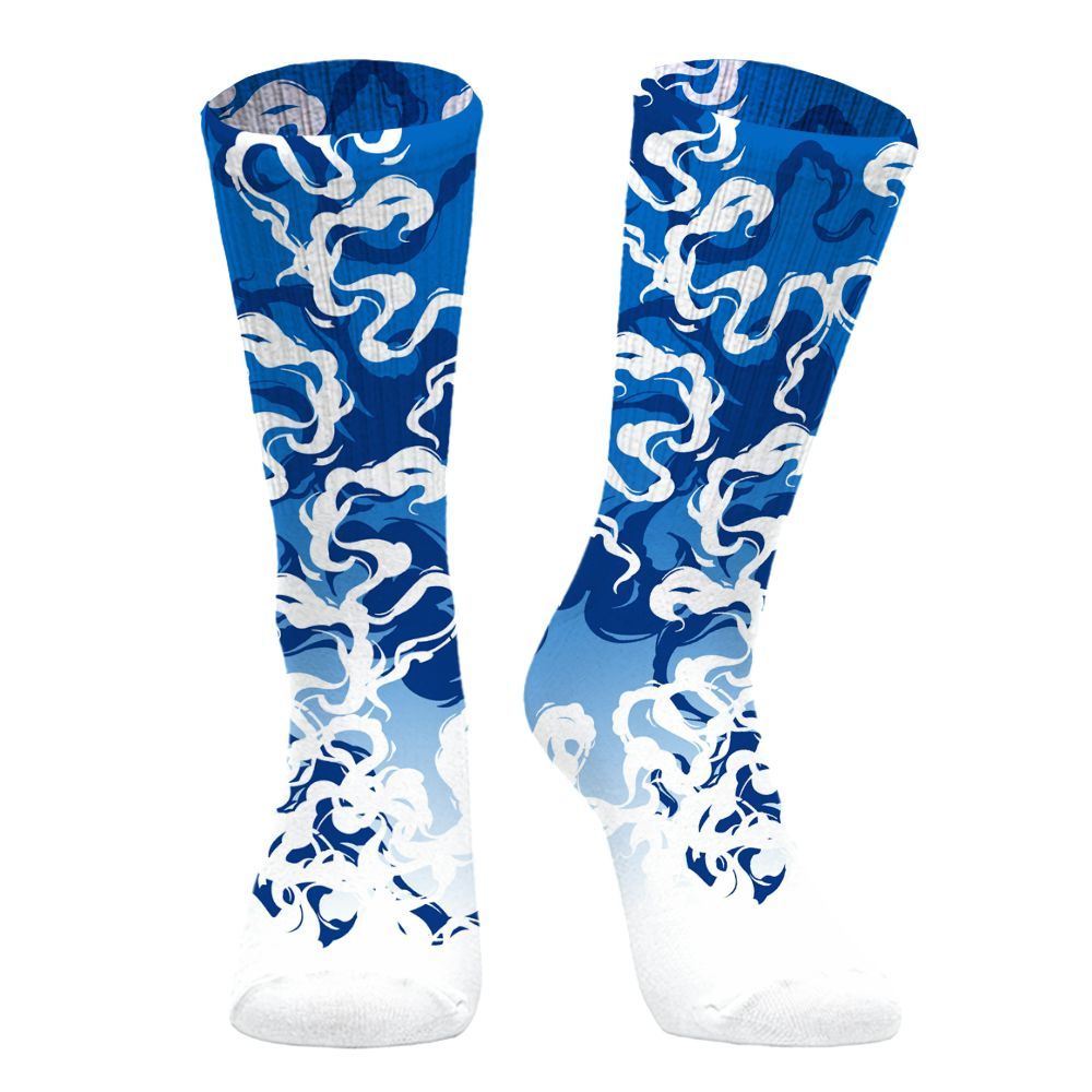 Sock To Match Blueberry 12s - Color Smoke Graphic