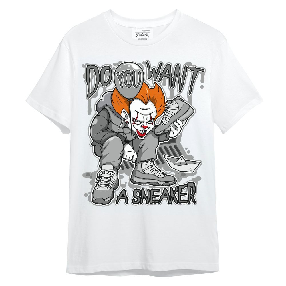 Shirt To Match Black Wolf Grey 12s - Clown Scary Sneakers Halloween Graphic Unisex Shirt