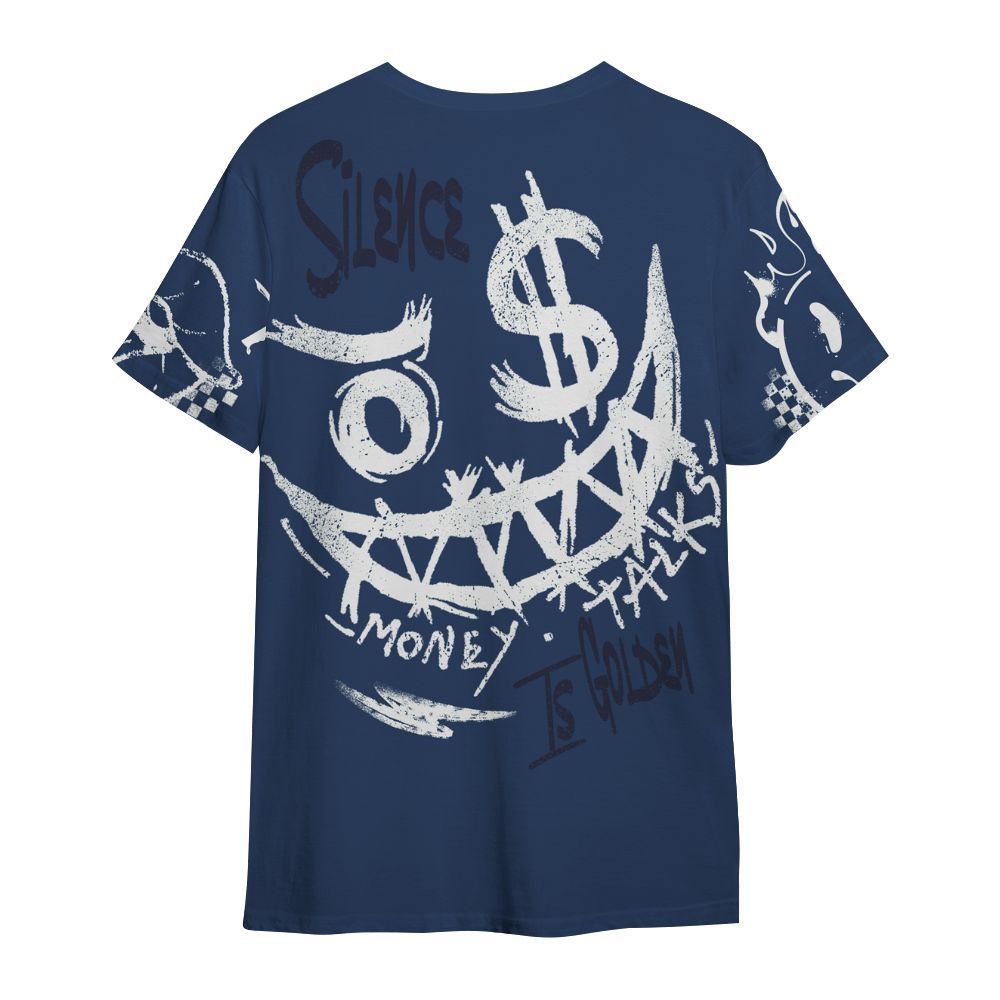Shirt To Match Low 85 Metallic Blue 1s - Mouth Burning Street Style All Over Print