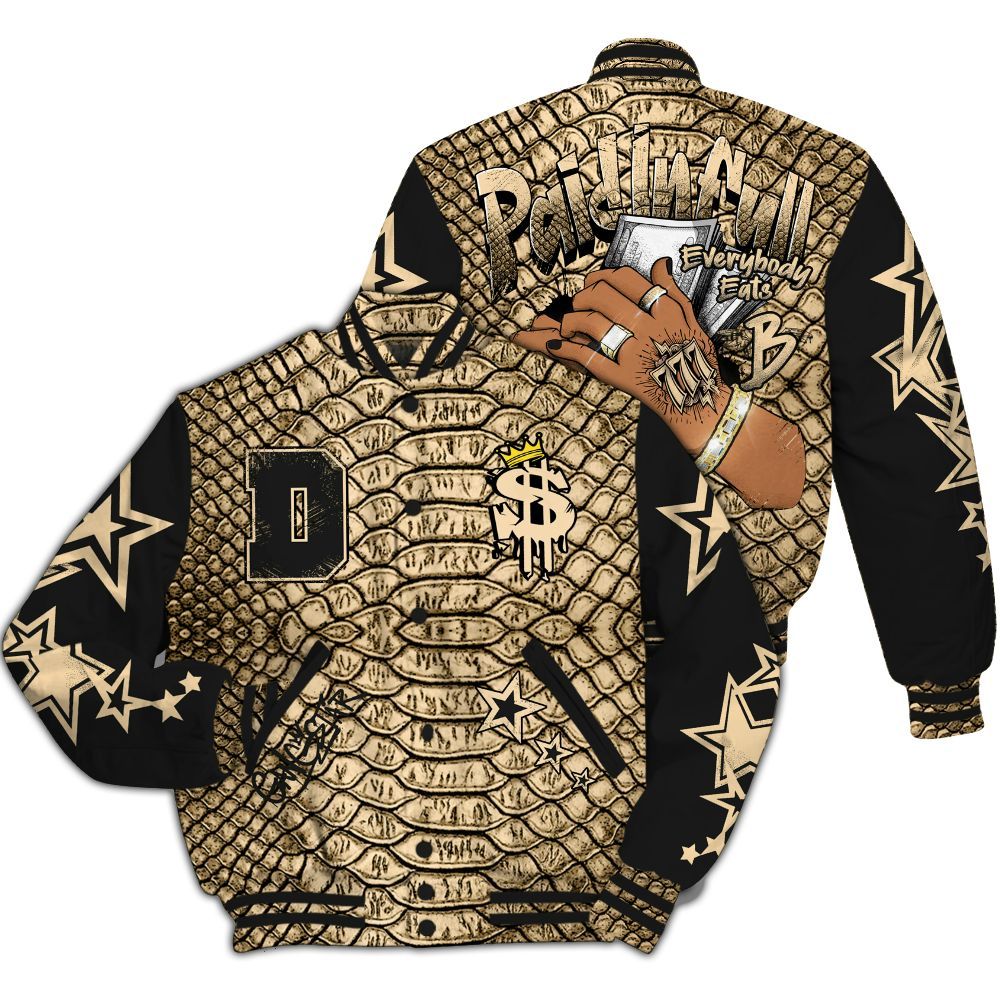 Varsity Jacket To Match Kobe 9 EM Mambacita - Lucky Money Paid In Full Retro All Over Print
