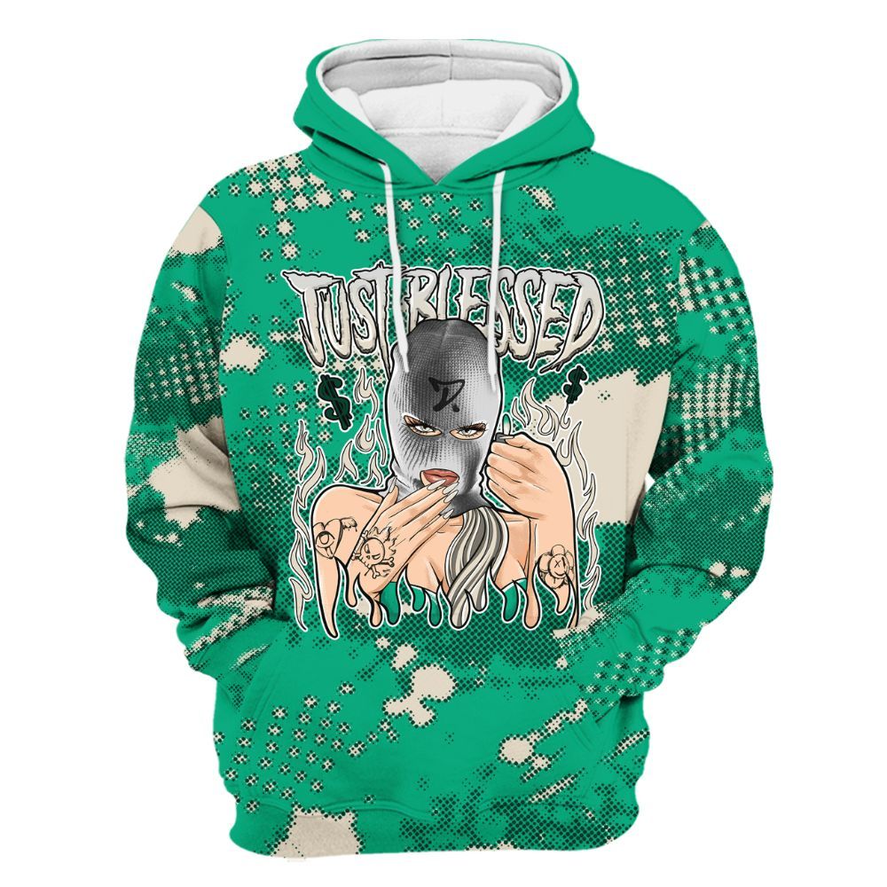 Hoodie To Match Oxidized Green 4s - Blessed!! Smoke Dot All Over Print